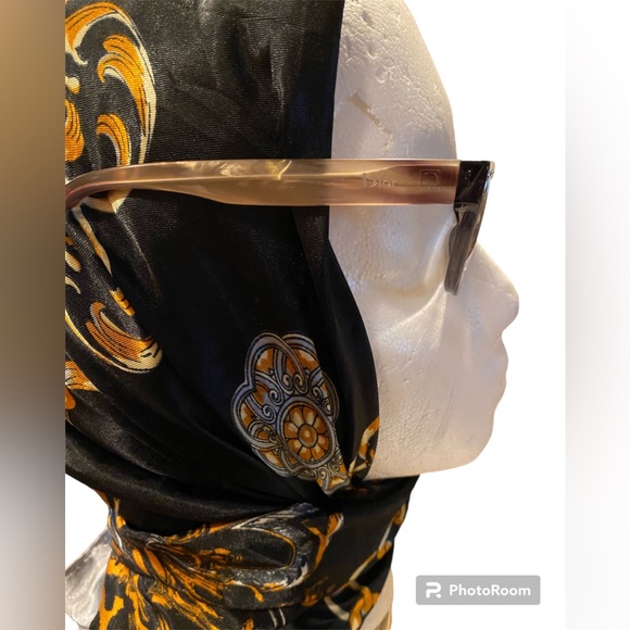 🇮🇹Dior~Transparent Brown Shiny Lightweight Eyeglass Frames Silver Logo/Details - Picture 4 of 14